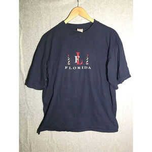 Mens TSC Shirt Florida Lighthouse Beach Tourist Beachy Casual Mock Neck Vintage